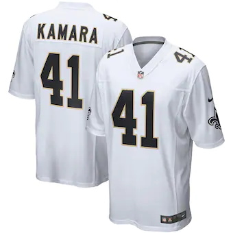 mens nike alvin kamara white new orleans saints event game 